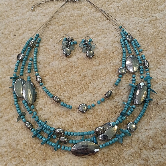 Jewelry - Turquoise Necklace and Earrings